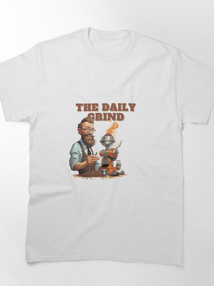 Coffee based design with a grinding reference to hard work Classic T-Shirt