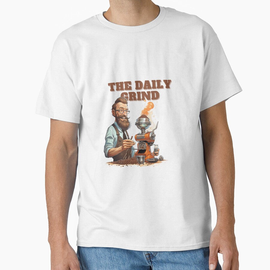 Coffee based design with a grinding reference to hard work Classic T-Shirt